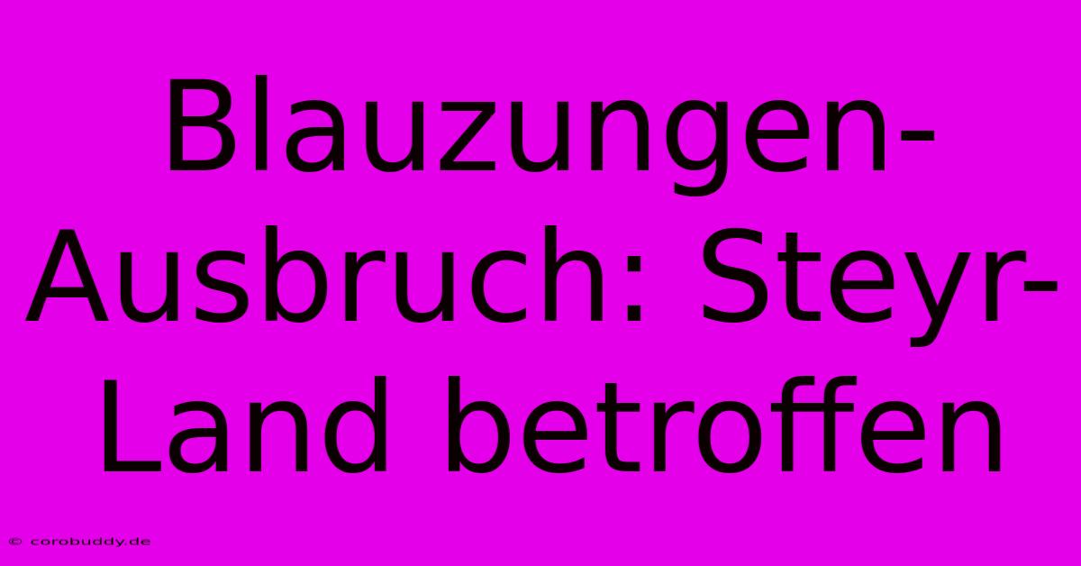 Blauzungen-Ausbruch: Steyr-Land Betroffen