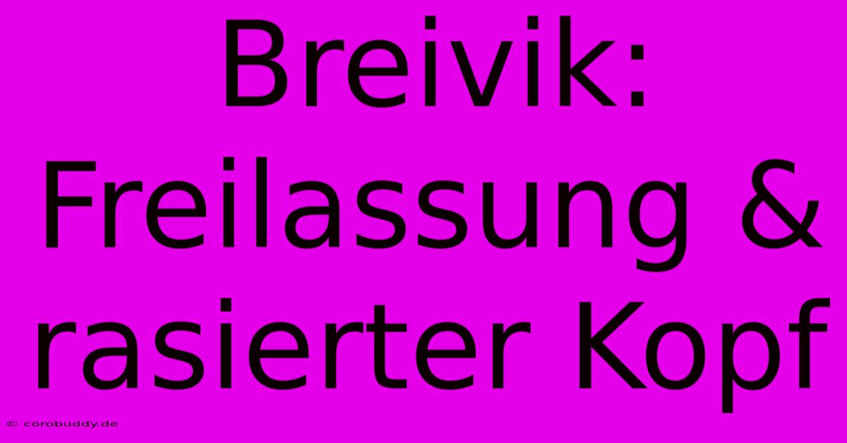 Breivik: Freilassung & Rasierter Kopf