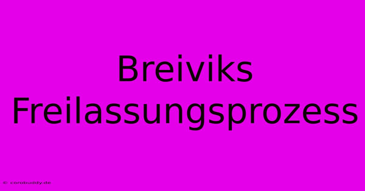 Breiviks Freilassungsprozess