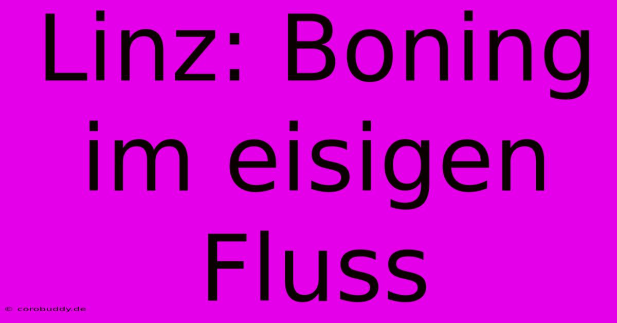 Linz: Boning Im Eisigen Fluss