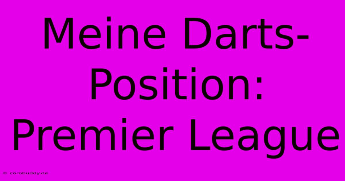 Meine Darts-Position: Premier League