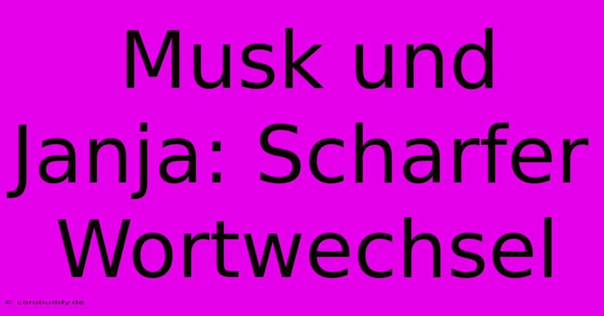 Musk Und Janja: Scharfer Wortwechsel