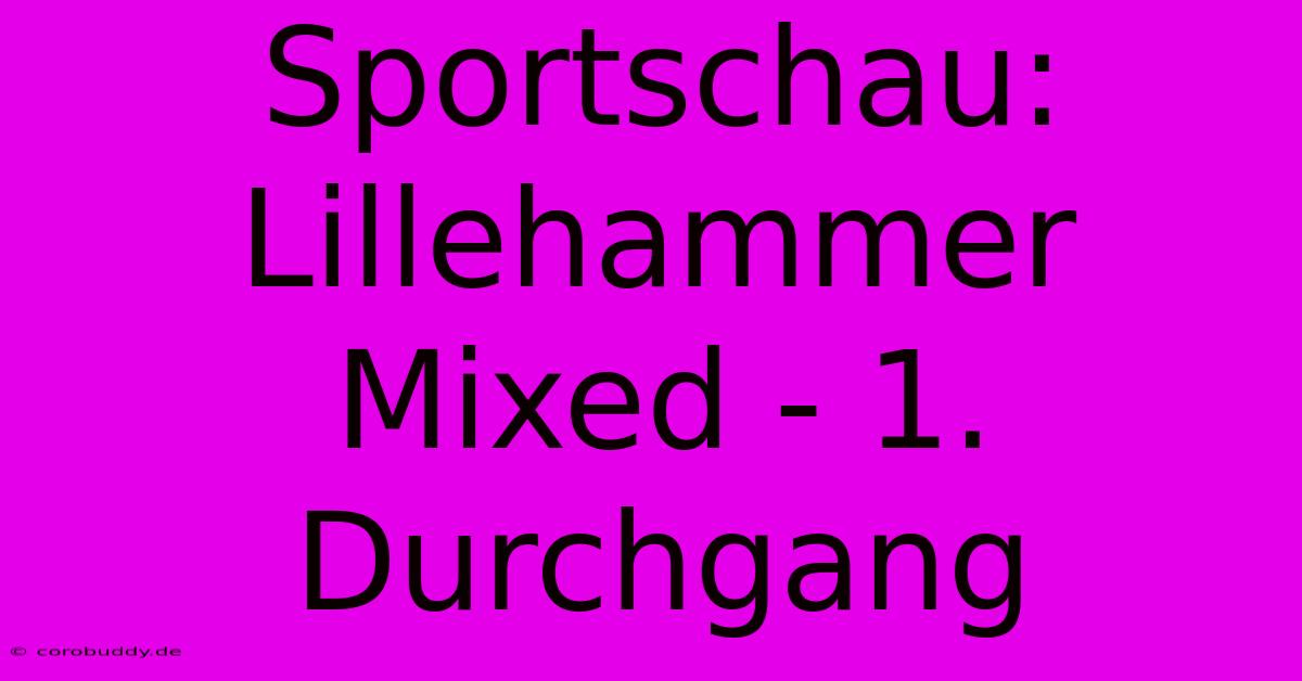 Sportschau: Lillehammer Mixed - 1. Durchgang