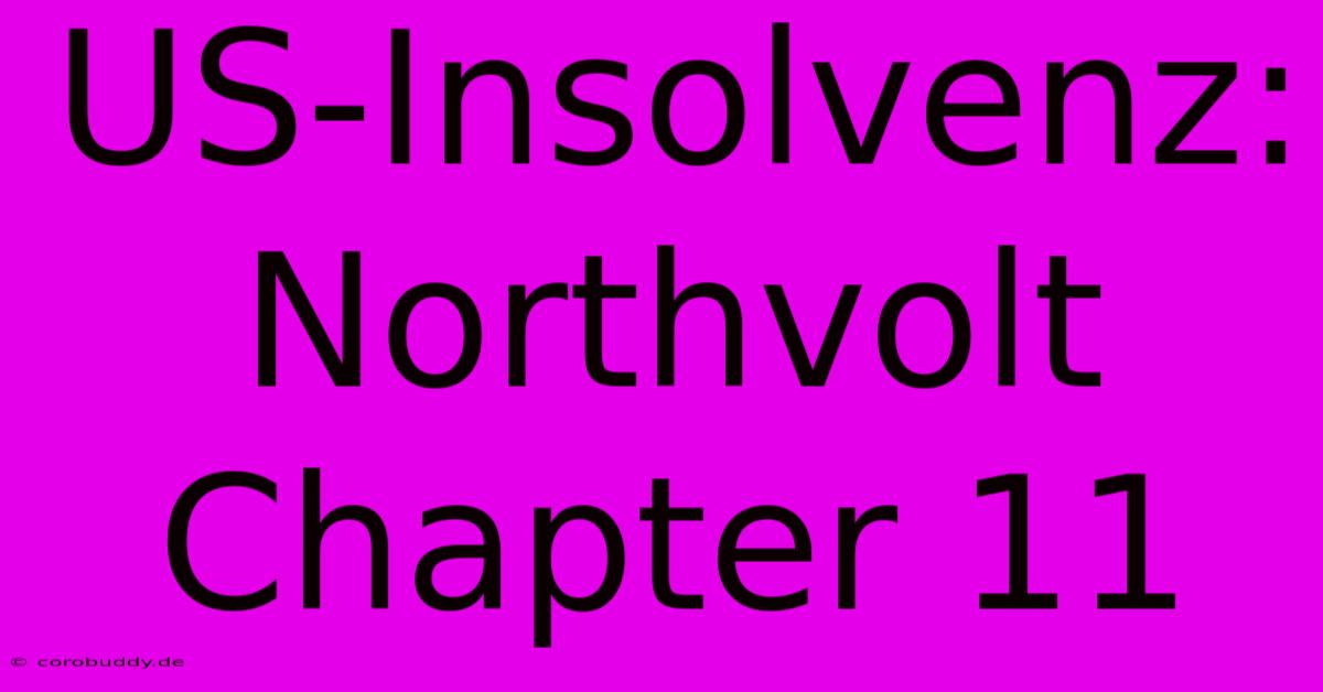 US-Insolvenz: Northvolt Chapter 11