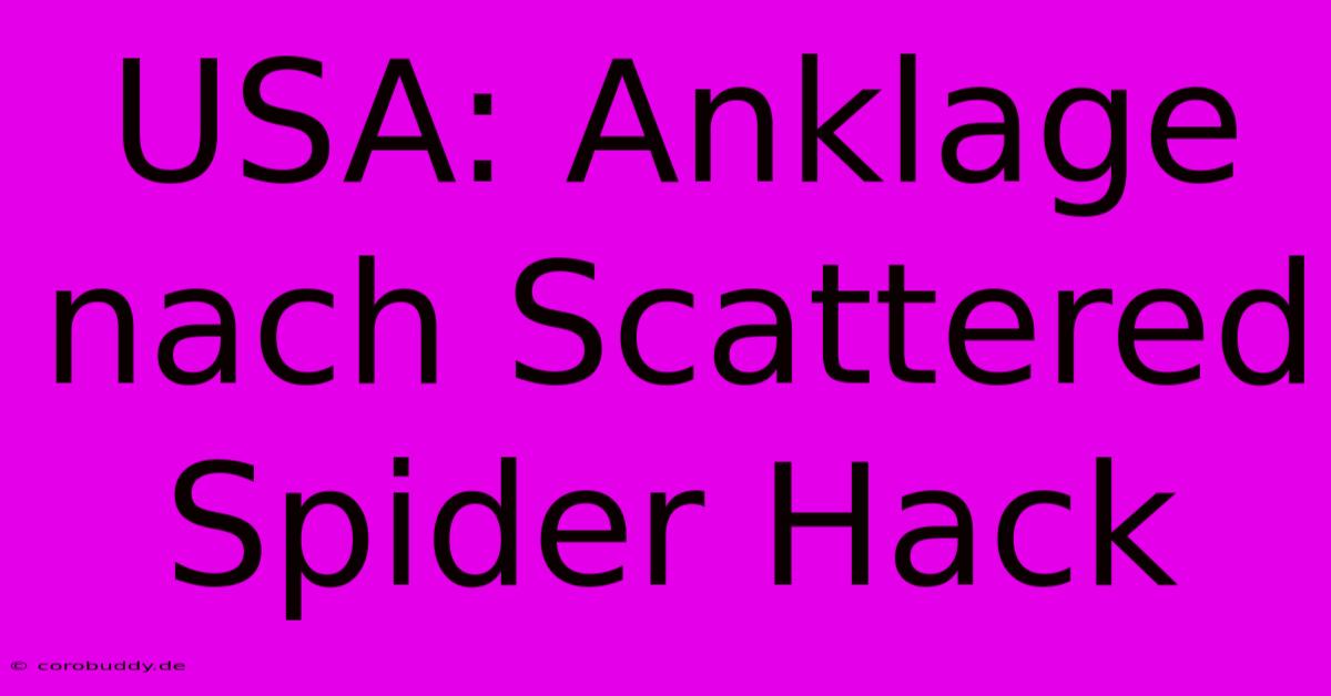 USA: Anklage Nach Scattered Spider Hack