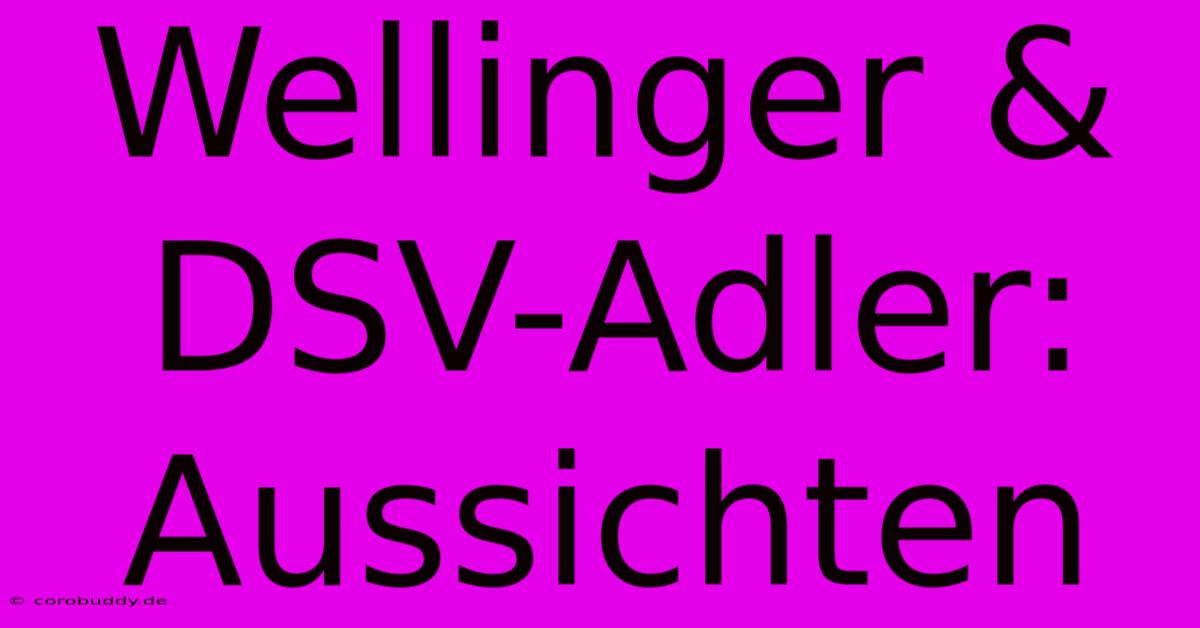 Wellinger & DSV-Adler: Aussichten