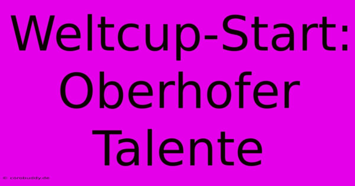 Weltcup-Start: Oberhofer Talente