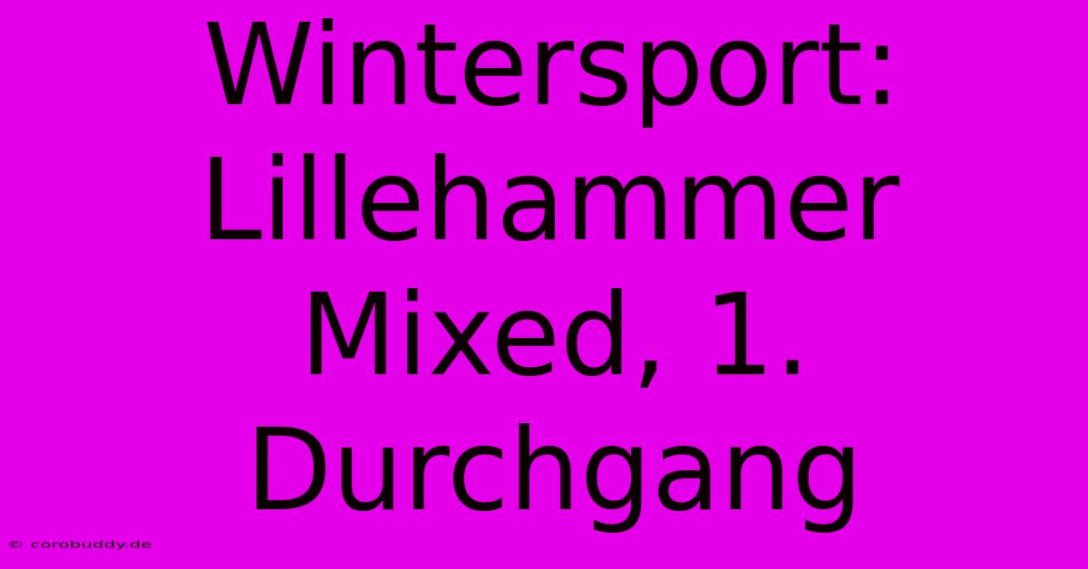 Wintersport: Lillehammer Mixed, 1. Durchgang