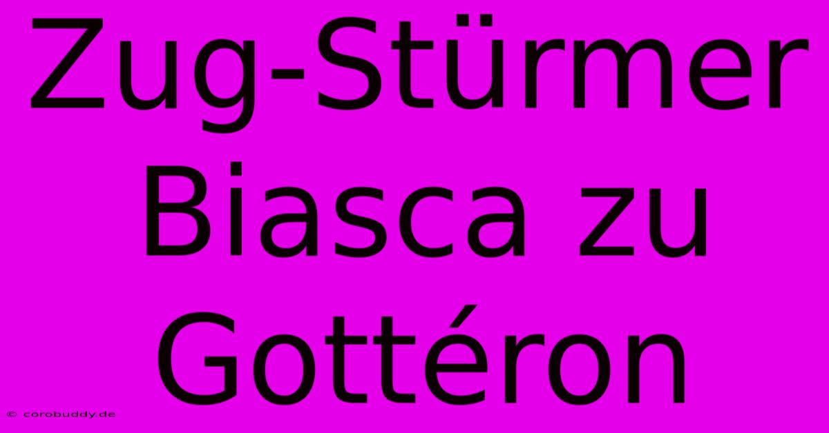 Zug-Stürmer Biasca Zu Gottéron